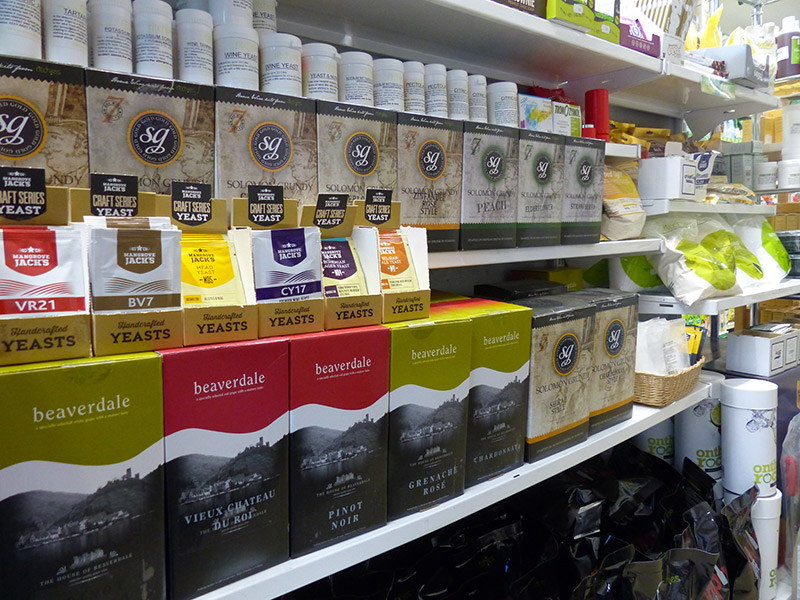 Home brew, beer & wine making at the Stirling Health Food Store in Scotland