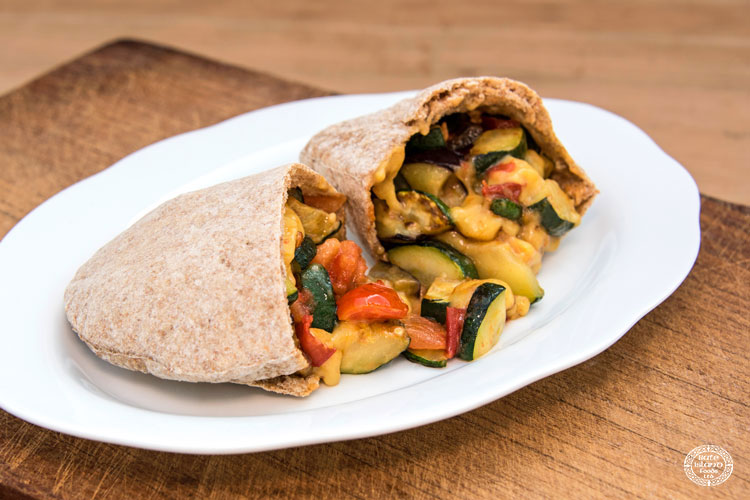 Pita with Cooked Vegetables