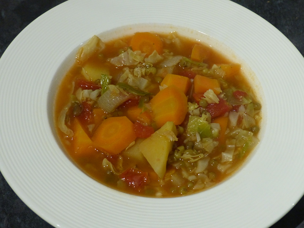 Chunky Root Vegetable & Cabbage Soup
