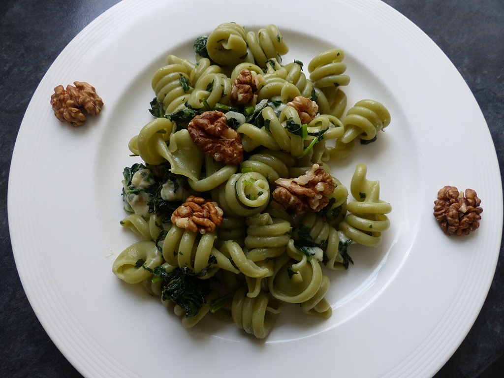 Vegetarian pasta & kale