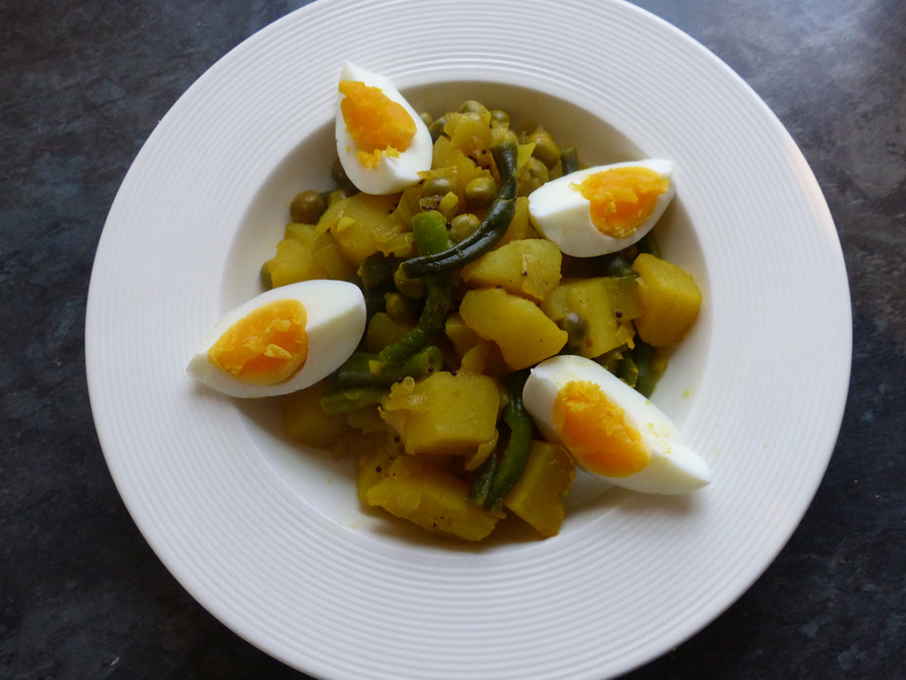 Potato and egg curry