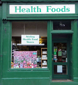 Stirling Health Food Store - Award winning independent Health Shop for whole & dietary foods, supplements, toiletries and homebrew
in Stirling, Scotland UK, since 1976
